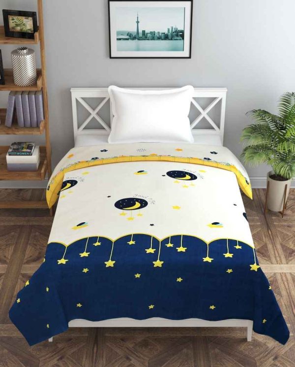 Hanging Star Printed Kids Comfy Quilts Cover With Zipper For Discount