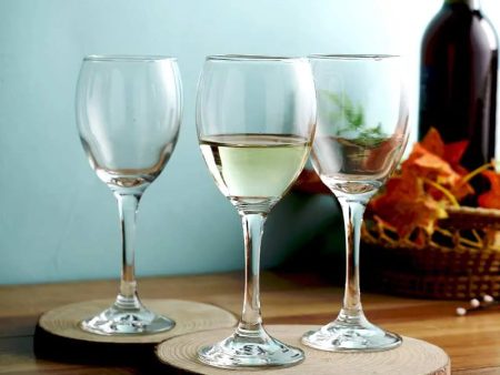 Alexandra Wine Glasses Clear Crystal Drinkware | Set of 6 | 3 x 8 inches | 245ml Online