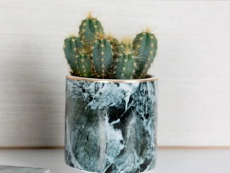 KitchenCraft Ceramic Marble Planter |Plant Not Included For Discount