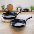 Kitchen Craft Giny Aluminum Non-Stick Frying Pan | Set of 2 | 20 x 6 x 14 inches Online Hot Sale