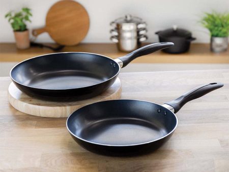 Kitchen Craft Giny Aluminum Non-Stick Frying Pan | Set of 2 | 20 x 6 x 14 inches Online Hot Sale