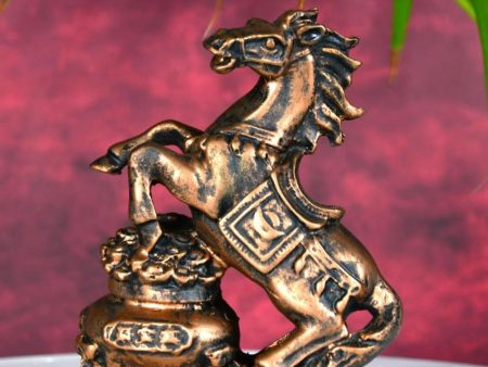 Chic Resin Coin Horse Holder | 3 x 4 x 11 inches on Sale