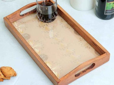 Sophistication Handcrafted Wooden Serving Tray | 16 x 10 inches Hot on Sale