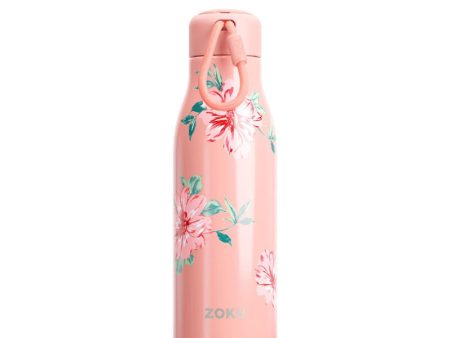 Zoku Stainless Steel Vaccum Insulated Pink Rose Petal Water Bottle | 3 x 11 inches on Sale