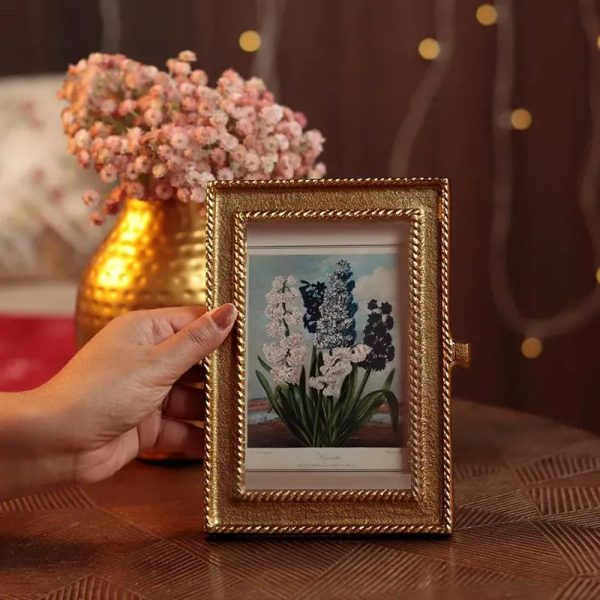 Golden Metallic Photo Frame | Material  NA Online