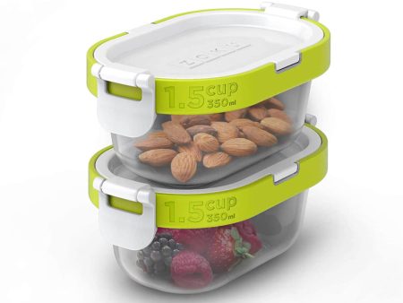 Zoku Neat Stack Interchangeable Food Storage Containers | Set of 2 | 6 x 4 x 4 inches Sale