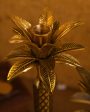 Pure Brass 1 Palm Tree Candle Stand With 4 Tapered Candles Supply