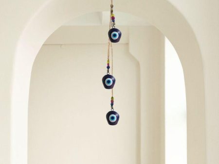 3 Bells Iron Wall Hanging Evil Eye | 24 inches Online now