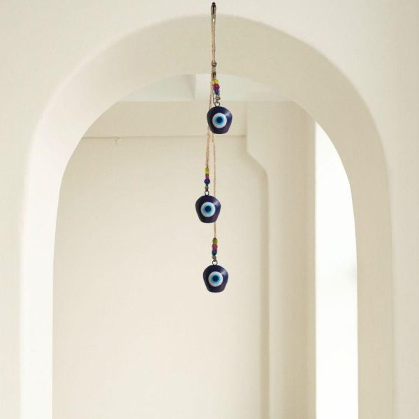 3 Bells Iron Wall Hanging Evil Eye | 24 inches Online now