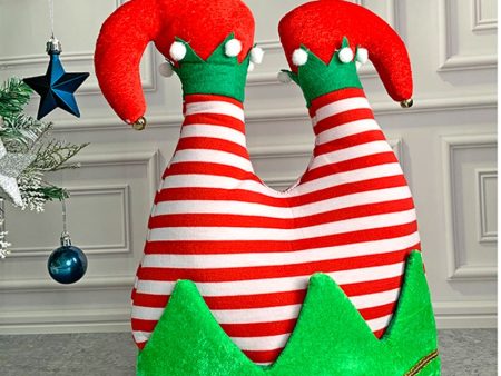 3D Inverted Elf Legs Plush Christmas Party Hat | 12 x 14 inches Online Hot Sale