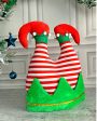 3D Inverted Elf Legs Plush Christmas Party Hat | 12 x 14 inches Online Hot Sale