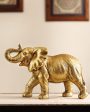 Captivating Golden Elephant Figurine | 4 x 7 x 12 inches Hot on Sale