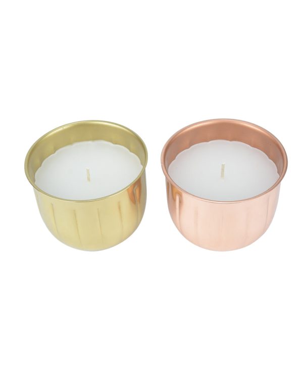 Midnight Magic Fragrant Metal Candle Jar Set | Pack of 2 | 10.2 x 7.6 cm   4 x 3 inches Supply