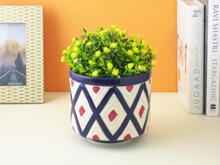 Blue Boho Ceramic Planter | Blue | Plant Not Included Online