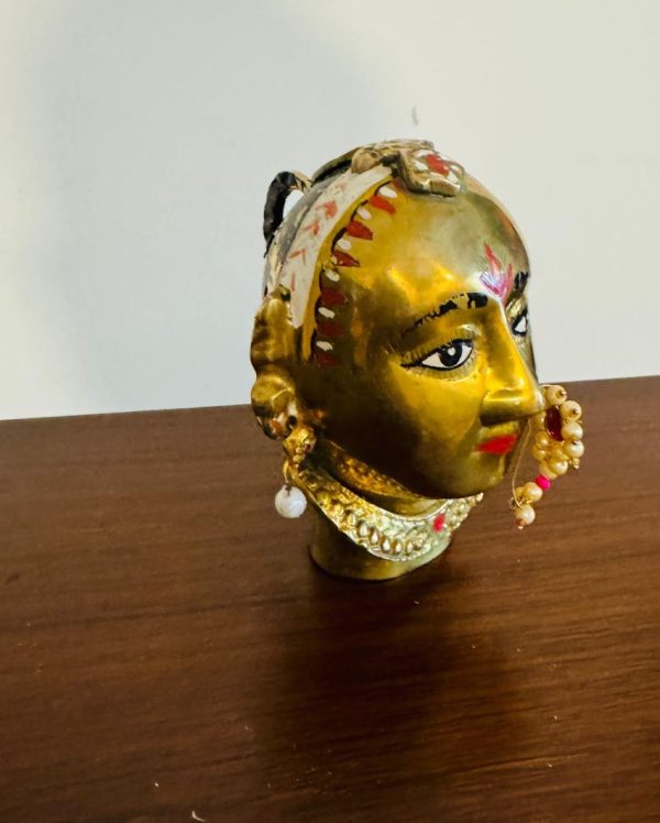 Divine Beauty Gauri Head Sculpture | 6 x 4 x 4 inches For Sale