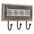 Floral 3 Hooks Key Holder Hot on Sale