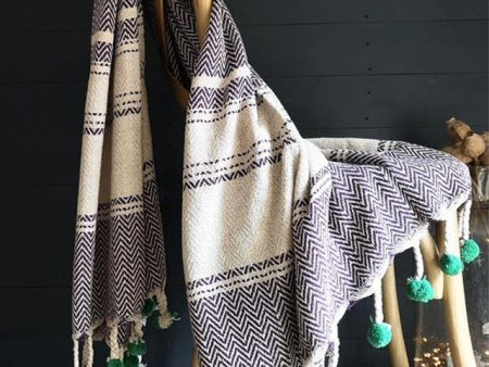 Chic Hand-Made Cotton Throw Blanket | 50 x 60 inches Online Sale