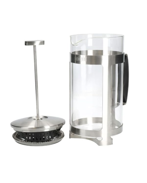 1 Litre Cafetiere With Two Coffee Glasses Trieste Gift Set For Sale