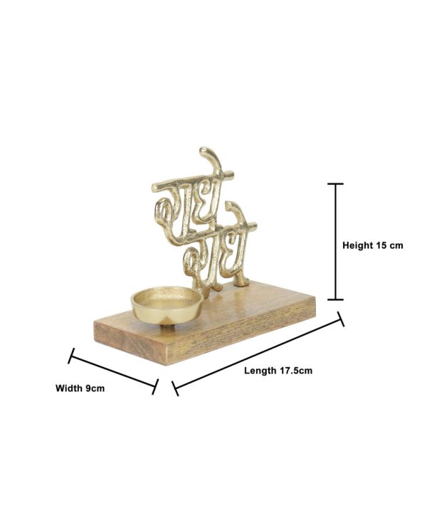 Radhe Radhe Divine Festive Candle Holder | 7 x 4 x 6 inches Online Sale