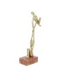 Dual Gold Human Figurine Sculpture | 5 x 7 x 17 inches For Discount