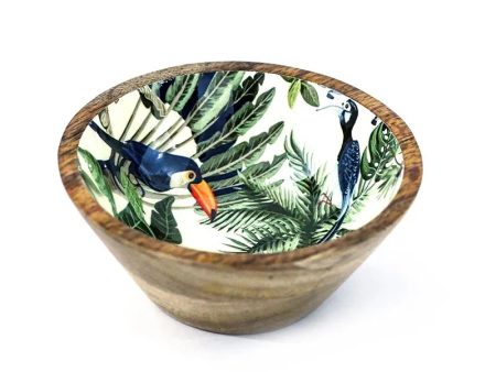 Peacon Wooden Bird Dip Bowl | Single | 6 inches Hot on Sale