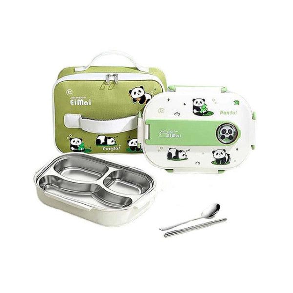 2D Panda Stainless Steel Lunch Box Set With Insulated Matching Lunch Bag For Kids & Adults | 1000 ml Online Hot Sale