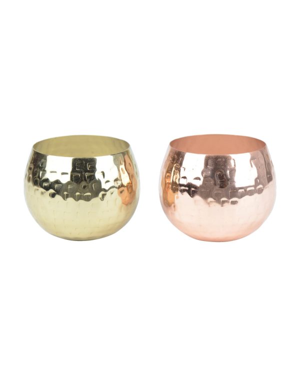 Amber Glow Scented Ambiance Metal Candle Jar Set | Pack of 2 | 7.6 x 7.6 cm   3 x 3 inches For Discount