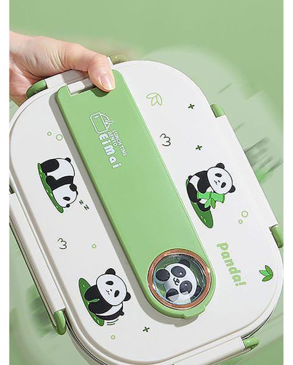 2D Panda Stainless Steel Lunch Box Set With Insulated Matching Lunch Bag For Kids & Adults | 1000 ml Online Hot Sale