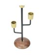 Mystique Black Elegant Triple Candle Holder | 4 x 10 inches Hot on Sale