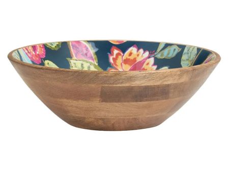 Floral Wooden Snack Dip Bowl | 6 inches Supply