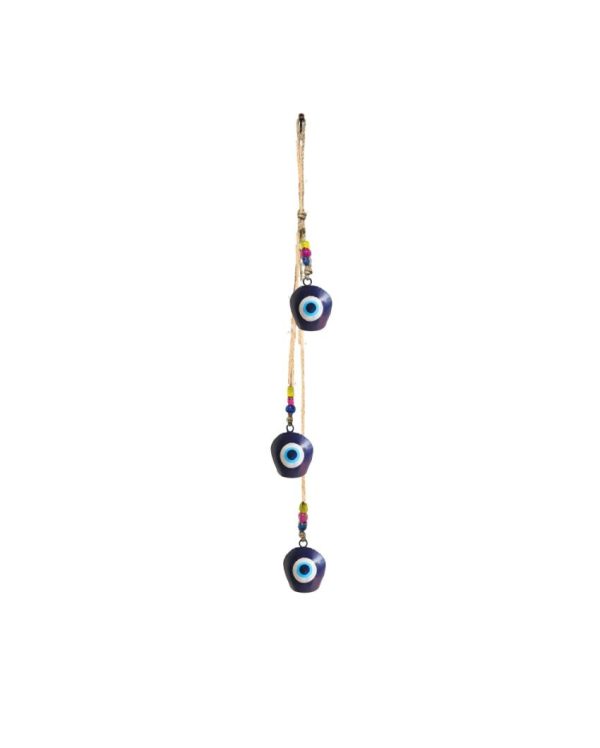 3 Bells Iron Wall Hanging Evil Eye | 24 inches Online now