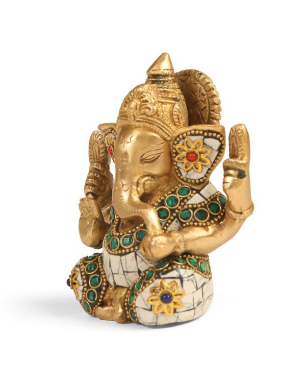 Ganesha In White Stone Showpiece For Cheap