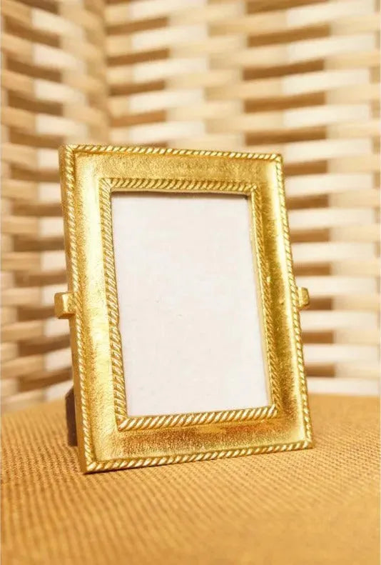 Golden Metallic Photo Frame | Material  NA Online