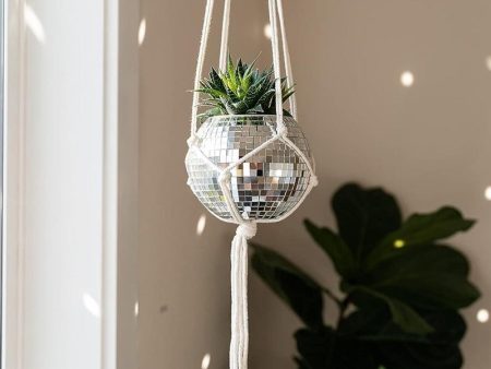 Mosaic Glass Planter With Macrame Plant Hanger For Discount