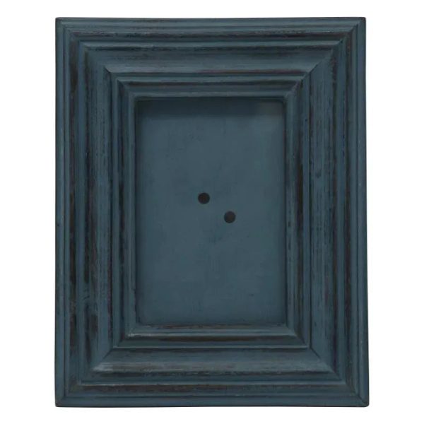 Blue Photo Frame in Burnt Finish For Sale