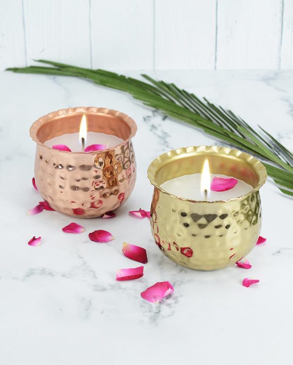 Fireside Glow Comfort in Metal Candle Jar Set | Pack of 2 | 10.16 x 7.62 cm   4 x 3 inches Online now