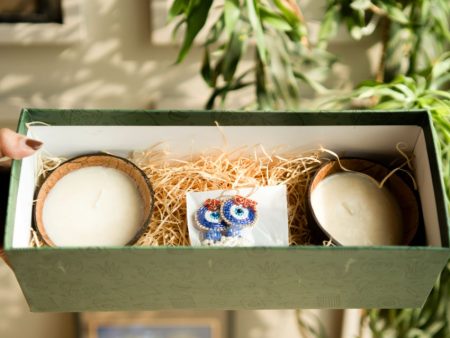 Coconut Shell Candle Gift Box Set For Discount