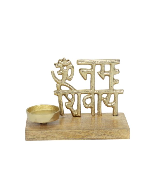 Om Spiritual Festive Candle Holder | 7 x 4 x 5 inches Hot on Sale