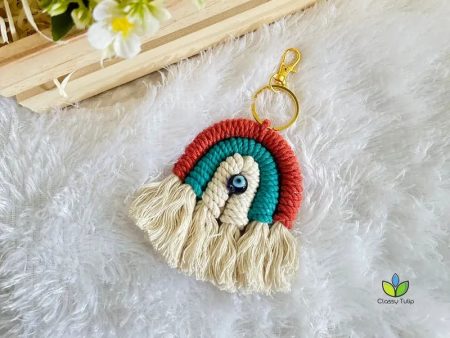 Rainbow Evil Eye Key Chain For Bags Online Sale