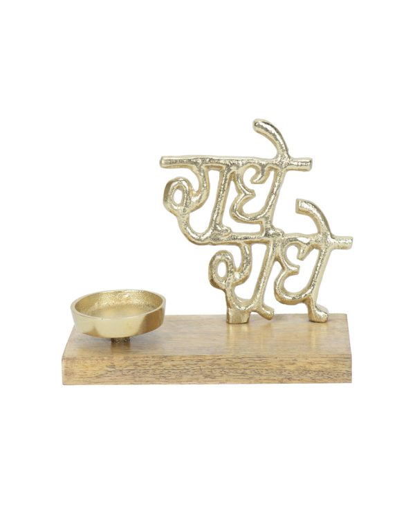 Radhe Radhe Divine Festive Candle Holder | 7 x 4 x 6 inches Online Sale