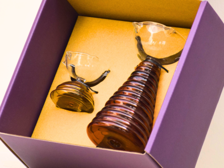 Classy Glass Tall & Short Diyas Pair Gift Box Set Hot on Sale