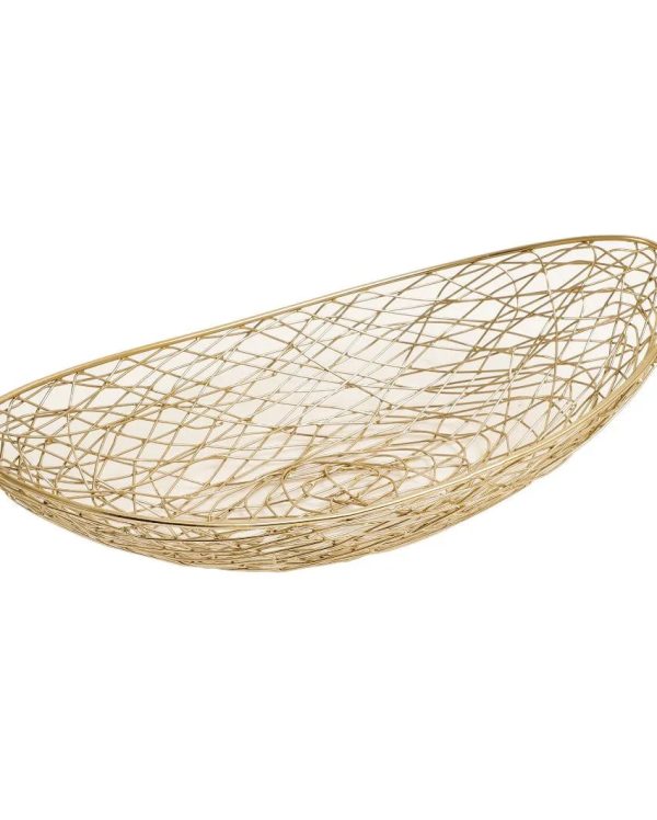 Vivian Basket In Gold Hot on Sale