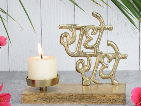 Radhe Radhe Divine Festive Candle Holder | 7 x 4 x 6 inches Online Sale