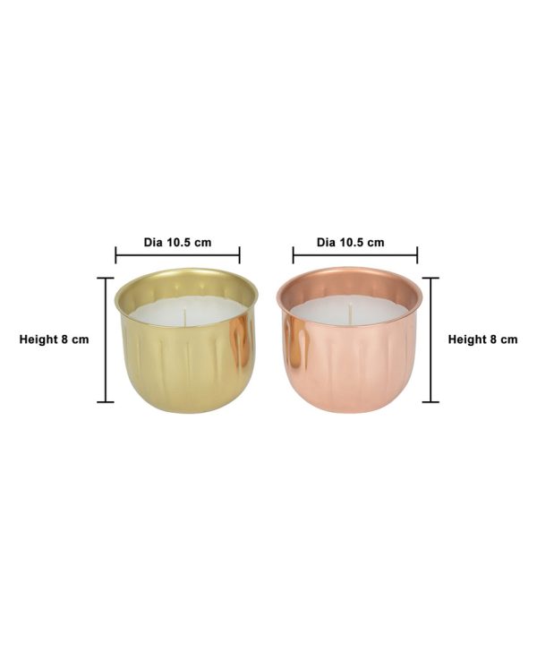 Midnight Magic Fragrant Metal Candle Jar Set | Pack of 2 | 10.2 x 7.6 cm   4 x 3 inches Supply