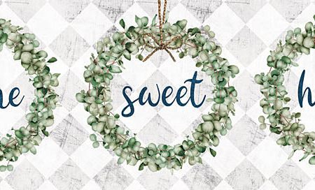 MAZ5688A - Home Sweet Home Eucalyptus Wreaths   - 36x12 Discount