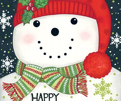 ALP1987 - Happy Christmas Snowman - 12x16 For Sale