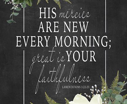 HK156 - His Mercies Are New Every Morning - 12x16 Hot on Sale