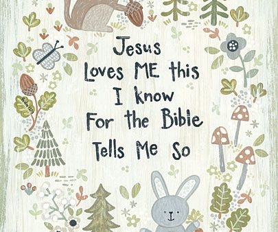 ALP1982 - Jesus Loves Me - Woodland - 12x16 Online Hot Sale